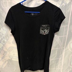 Black Cat Pocket Tee